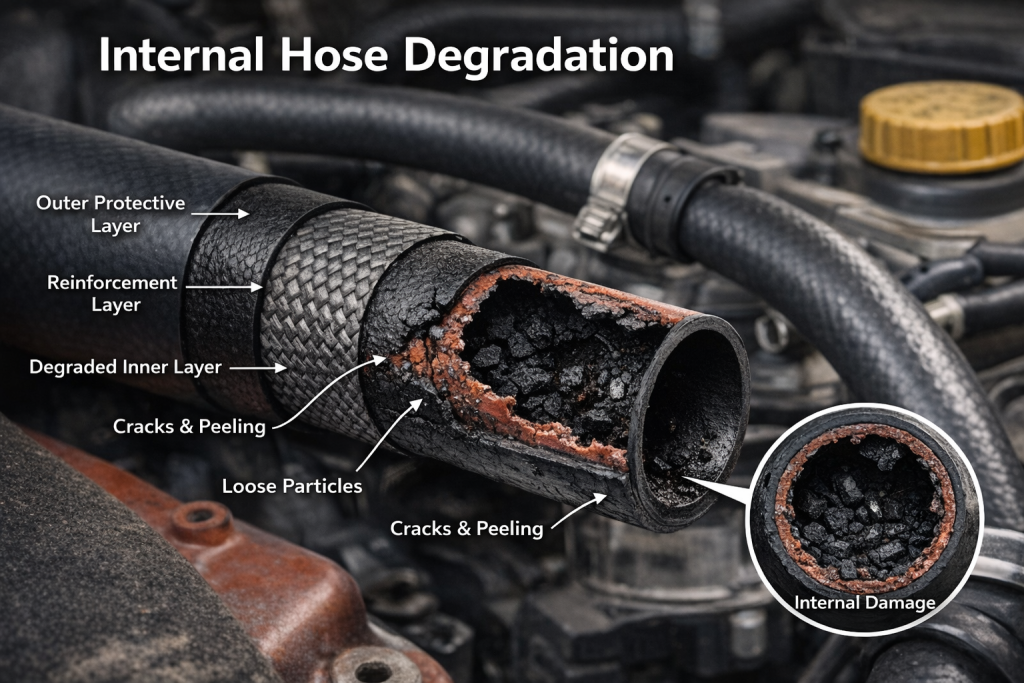 پوسیدگی داخلی شیلنگ خودرو